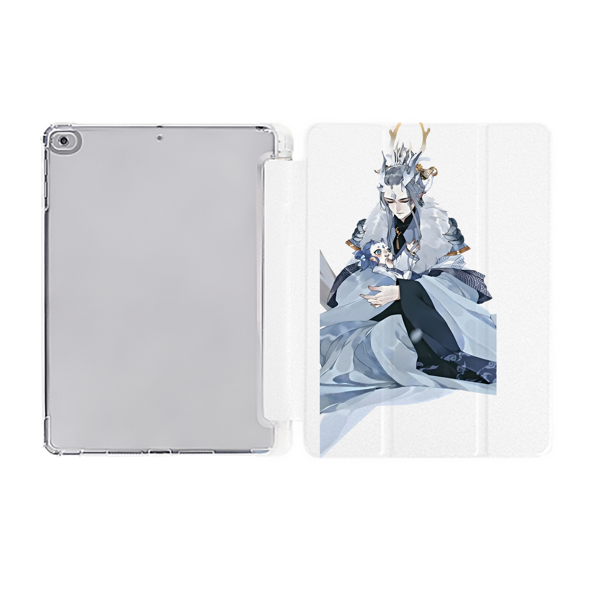 （画像用） Ne Zha 2 ナタ 魔童の大暴れ IPad ケース ペン収納付き 三つ折りスタンド PUレザー×シリコン 対応機種9.5/10.5/10.9インチ